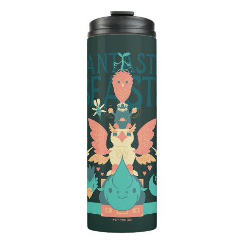 Cartoon Fantastic Beasts Emerge From Suitcase Thermal Tumbler