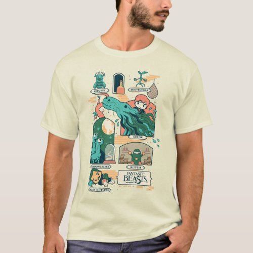Cartoon Fantastic Beasts Scenes T_Shirt