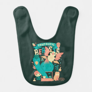 Cartoon Fantastic Beasts With Newt Scamander Baby Bib