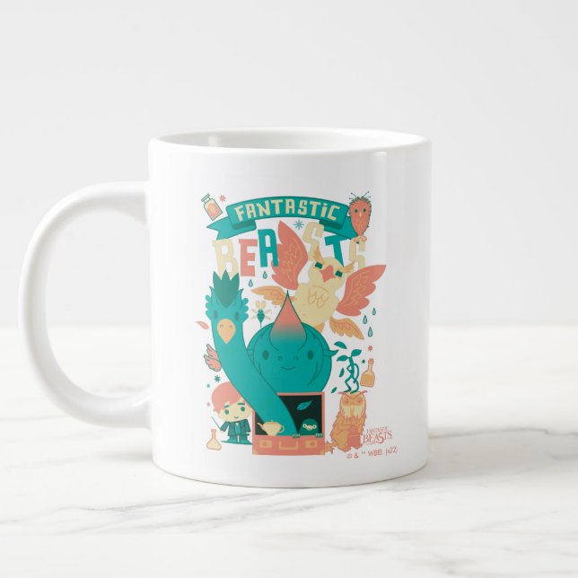 Cartoon Fantastic Beasts With Newt Scamander Giant Coffee Mug (Left)