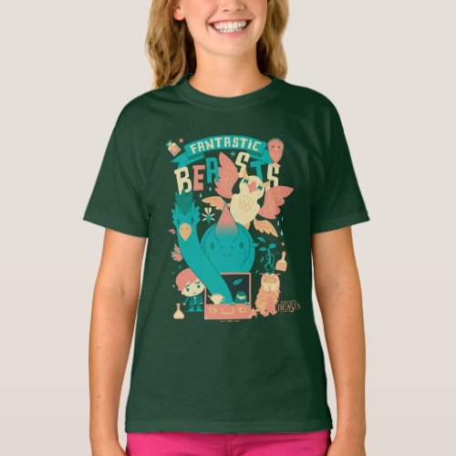 Cartoon Fantastic Beasts With Newt Scamander T_Shirt