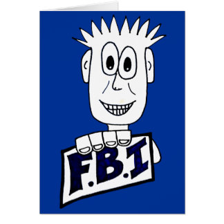 Cartoon FBI Agent Cards