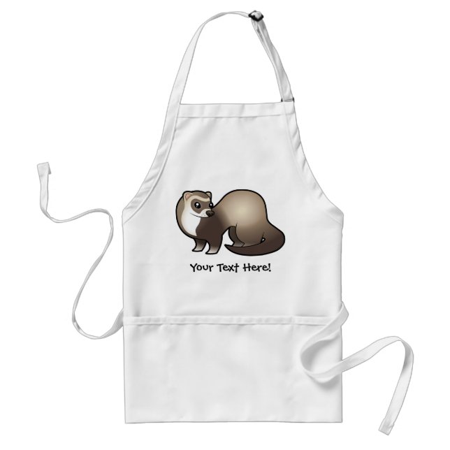 Cartoon Ferret Adult Apron (Front)