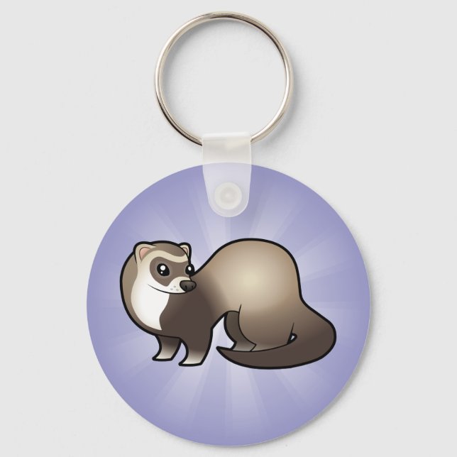 Cartoon Ferret Keychain (Front)