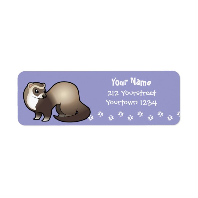 Cartoon Ferret Label (Front)