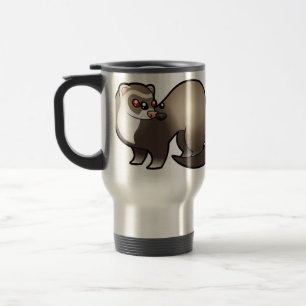 Cartoon Ferret Travel Mug