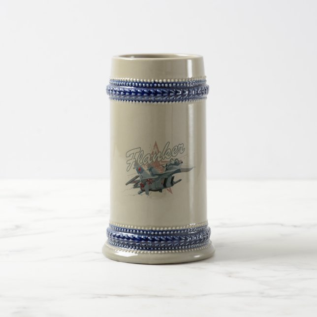 Cartoon fighter plane beer stein (Center)