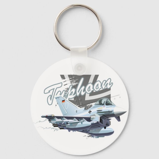 Cartoon fighter plane keychain (Front)