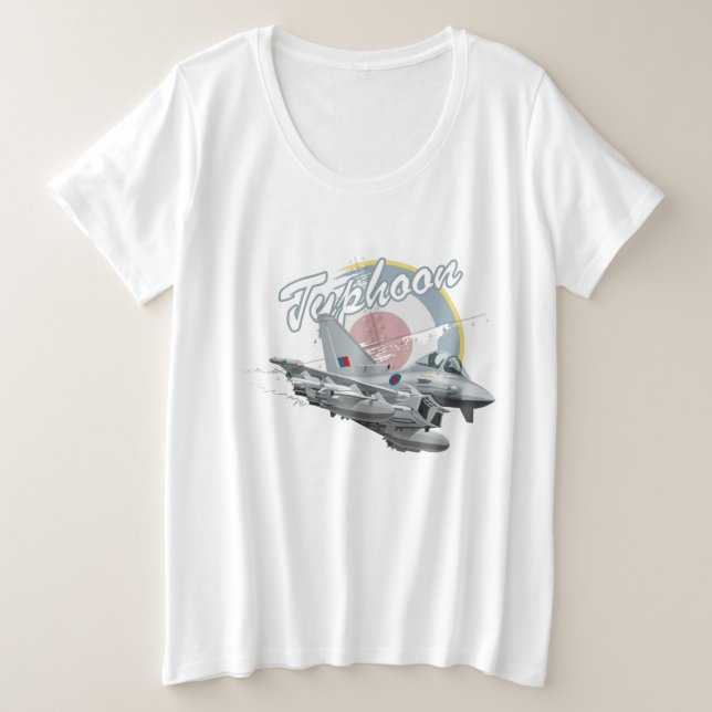 Cartoon fighter plane plus size T-Shirt (Design Front)