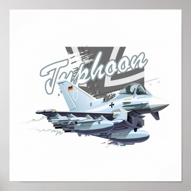 Cartoon fighter plane poster (Front)
