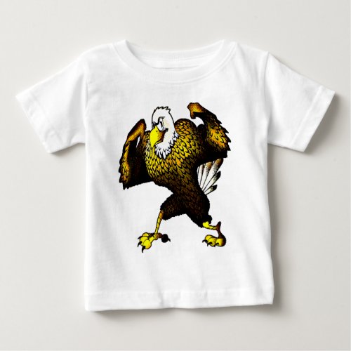 Cartoon Fighting Eagle Baby T_Shirt