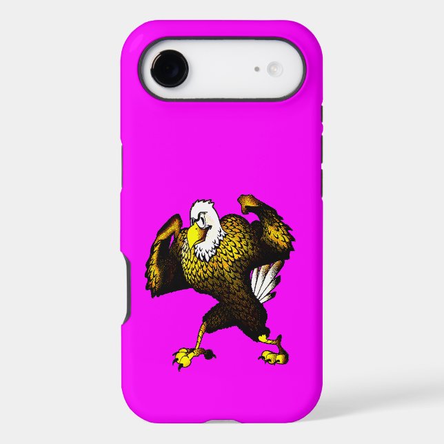 Cartoon Fighting Eagle Case-Mate iPhone Case (Back)