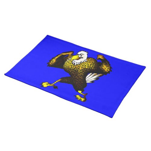 Cartoon Fighting Eagle Cloth Placemat