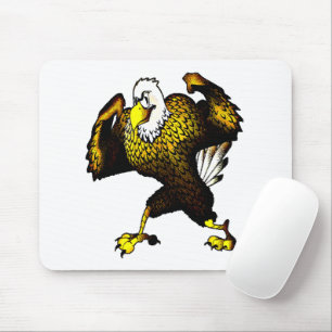 Cartoon Fighting Eagle Mouse Pad