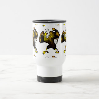 Cartoon Fighting Eagle Travel Mug