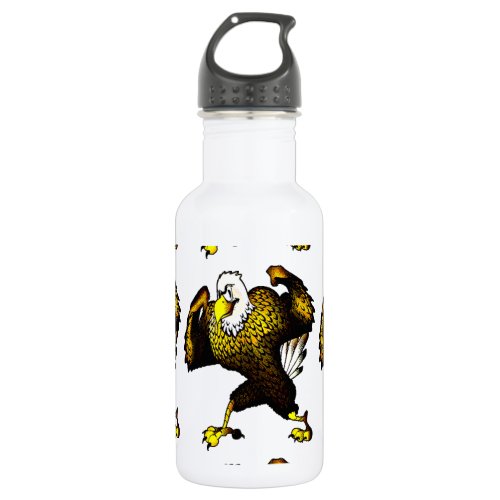 Cartoon Fighting Eagle Water Bottle