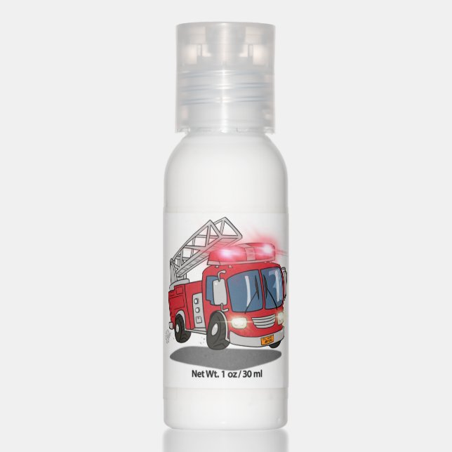 Cartoon Fire Engine Hand Lotion (Front)
