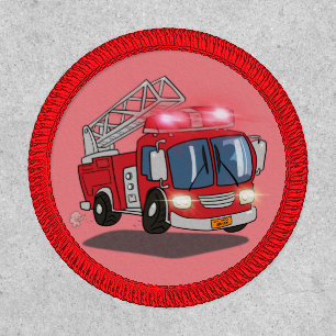 Cartoon Fire Engine Patch