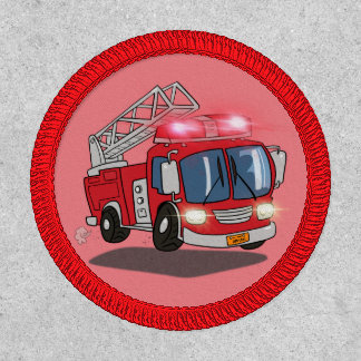 Cartoon Fire Engine Patch