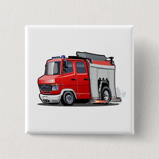 Cartoon firetruck button (Front)