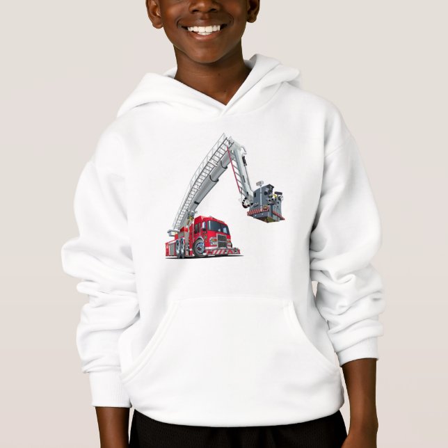Cartoon firetruck hoodie (Front)