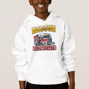 Cartoon firetruck hoodie