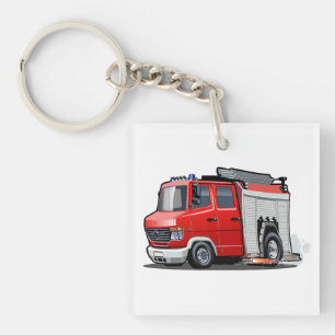Cartoon firetruck keychain
