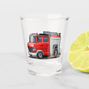 Cartoon firetruck shot glass