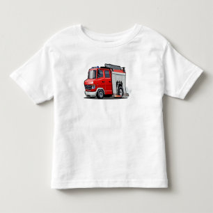 Cartoon firetruck toddler t-shirt