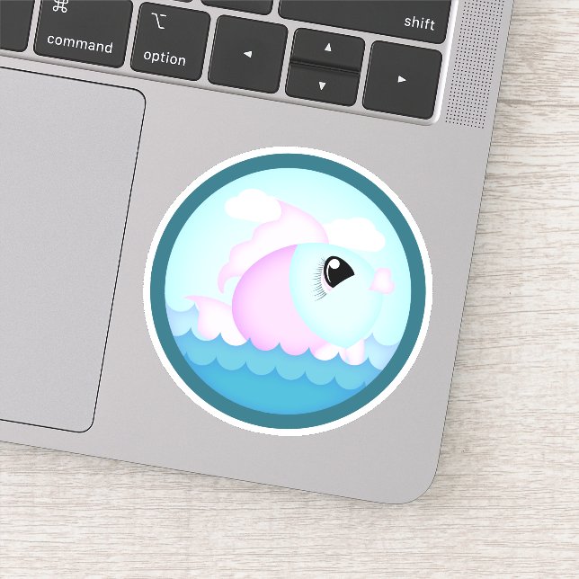 Cartoon fish Die Cut Sticker Decal (Detail)