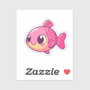 Cartoon fish illustration sticker