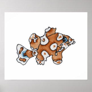 Cartoon Fish Sweetlips Children's Wall Art Poster