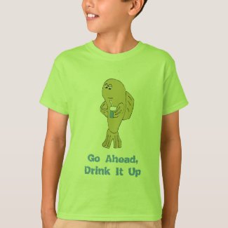 Cartoon Fish With Soda T-Shirt