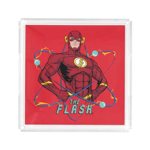 Cartoon Flash Atomic Graphic Acrylic Tray