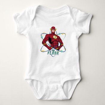 Cartoon Flash Atomic Graphic Baby Bodysuit by justiceleague at Zazzle