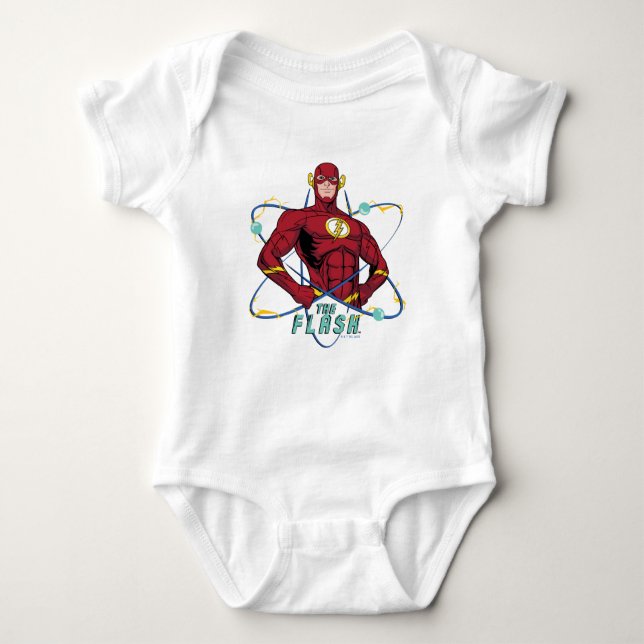 Cartoon Flash Atomic Graphic Baby Bodysuit (Front)