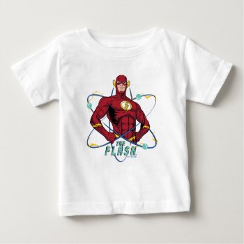 Cartoon Flash Atomic Graphic Baby T-shirt by justiceleague at Zazzle