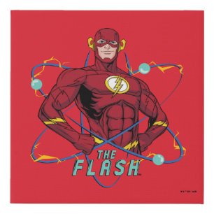 Cartoon Flash Atomic Graphic Faux Canvas Print