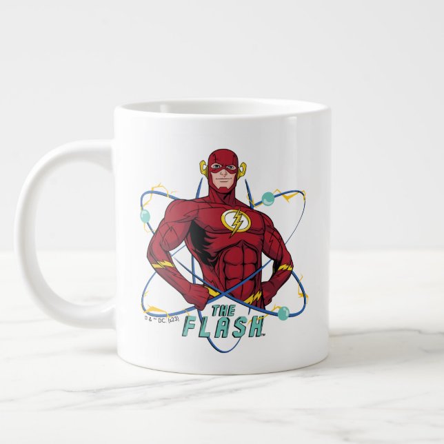 Cartoon Flash Atomic Graphic Giant Coffee Mug (Left)