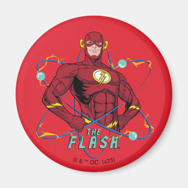 Cartoon Flash Atomic Graphic Magnet | Zazzle