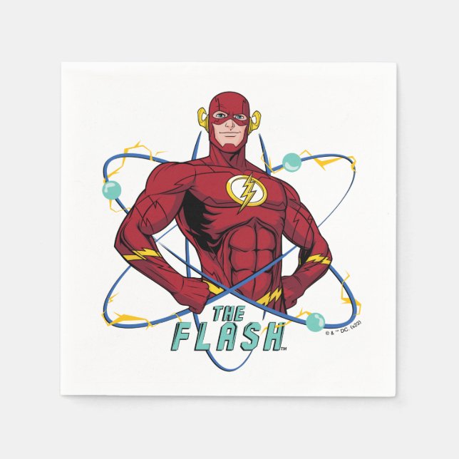 Cartoon Flash Atomic Graphic Napkins (Front)