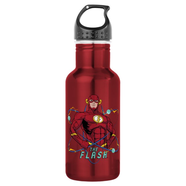 Cartoon Flash Atomic Graphic Stainless Steel Water Bottle (Front)