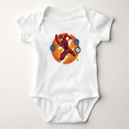 Cartoon Flash Laboratory Running Graphic Baby Bodysuit