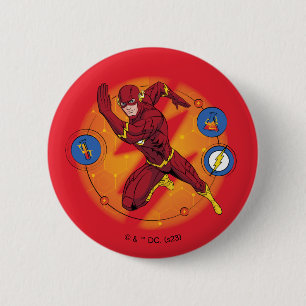 Cartoon Flash Laboratory Running Graphic Button