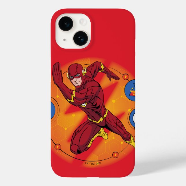 Cartoon Flash Laboratory Running Graphic Case-Mate iPhone Case (Back)