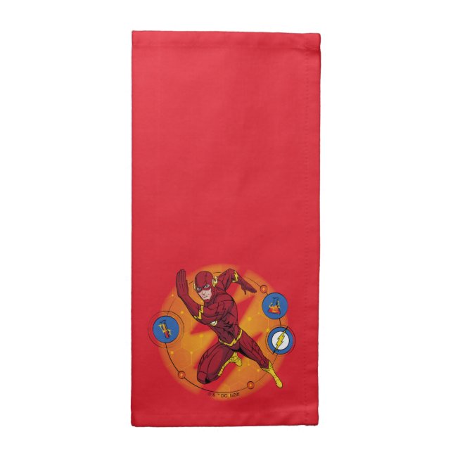 Cartoon Flash Laboratory Running Graphic Cloth Napkin (Half Fold)