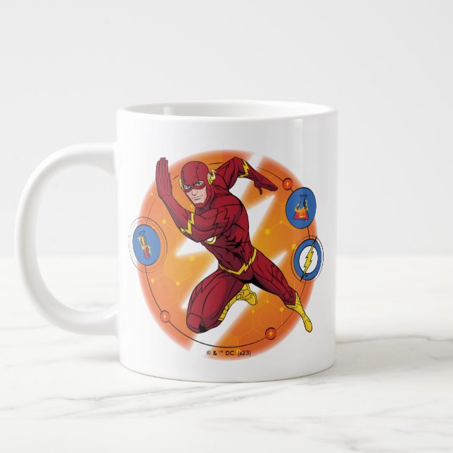 Cartoon Flash Laboratory Running Graphic Giant Coffee Mug (Left)