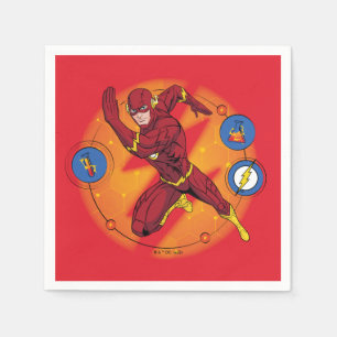 Cartoon Flash Laboratory Running Graphic Napkins