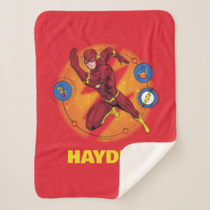 Cartoon Flash Laboratory Running Graphic Sherpa Blanket