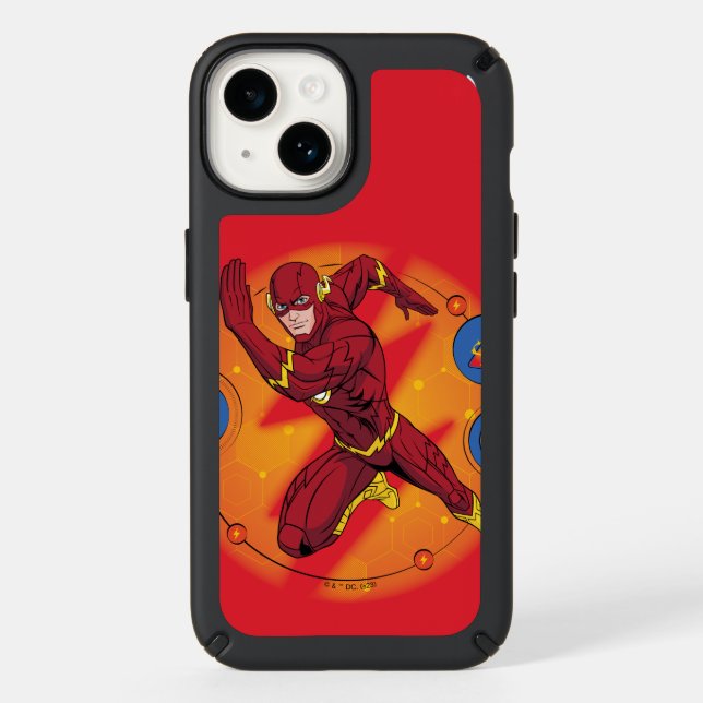 Cartoon Flash Laboratory Running Graphic Speck iPhone Case (Front)